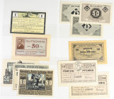 Deutschland, Lot interessanter Ser. Scheine mit etw. höheren Katalogwerten, 11 St.: Lemgo, 1 Mark 1921 (Grab./Mehl 788.1b); Lockstedter Lager (SH) Emi...