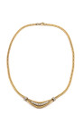 Brillanten Collier, 750 Gold, bicolor, Flachpanzerkette mit Mittelteil besetzt mit 18 Brillanten von zus. ca. 0,60 ct. Länge ca. 40 cm, ca 27,75g.