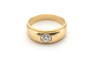Brillant Ring, 750 Gelbgold, Brillant ca. 0,60ct, RW 62, ca. 9,51g.