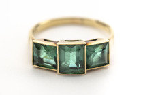 Turmalin Ring, 585 Gold, RW 54, ca. 3,11g.