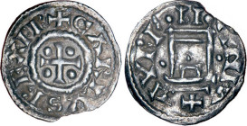 CHARLES le chauve (840-877)
Orléans : Denier à la porte de ville
 - TTB 40 (TTB+)
Rare ! - flan irrrégulier


PR 511, MG 944, DE 725
ORLÉANS - ...