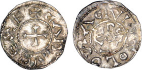 CHARLES le chauve (840-877)
Toulouse : Denier, var. "tolosa civi"
 - TTB 45 (TTB++)
Rare !


PR 813v, MG 1103v, DE 1003v
TOULOUSE - ARGENT - 1,...