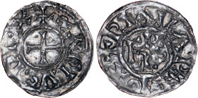 CHARLES le simple (898-922)
Atelier indéterminé (RIANARIIPIOX) : Denier au monogramme
 - TTB 40 (TTB+)
Rarissime !!!


DE 862
 - ARGENT - 1,34g...