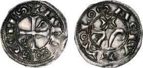 LANGUEDOC
Evêché & Comté de Toulouse, Alphonse-Jourdain (1112-1148) : Denier d'argent
 - SUP 50 (SUP-)
Rare ! - légèrement tréflé


B 719, DF 12...
