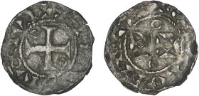 LOUIS VII le Jeune (1137-1180)
Mantes : Denier, 1er type, var. légende reversive à l'avers
 - TB 25 (TB++)
Rare !


D 139v
MANTES - ARGENT - 0,...