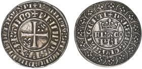 PHILIPPE VI de Valois (1328-1350)
Gros parisis
 - TTB 40 (TTB+)
Rarissime !!! - a été gratté


D 260
 - ARGENT - 4,78g
 ----------------------...