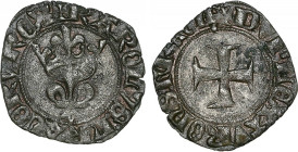 CHARLES VI le Bien aimé (1380-1422)
Double tournois, dit "niquet"
 - TTB 40 (TTB+)
Point 18e : Paris


D 401
PARIS - BILLON - 1,69g
 ---------...