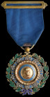 Cuba, Order of Carlos Manuel de Céspedes, Officer’s breast badge, by Vilardebo y Hiera, Havana, in silver gilt and enamels, width 44.8mm, in case of i...