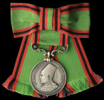 India, Bahawalpur, Tamgha-e-Khidmat Ammah Harbia (Military General Service Medal), Type 2 (post 1936), Ladies’ Issue, in cupro-nickel, 36.4mm, in maro...