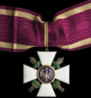Italy, Order of the Roman Eagle, Military Division, Type I (1942-43), Grand Officer’s neck badge, by Cravanzola, Rome, in silver gilt and enamels, wit...