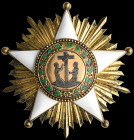Liberia, Order of African Liberation, Grand Commander’s set of insignia, by A. Chobillon, Paris, comprising neck badge, in silver-gilt and enamels, wi...