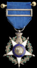 Portugal, Order of the Tower and The Sword, Type II, Knight’s Breast badge, circa 1900, in silver, gilt and enamels, width 41.5mm, some enamel lacking...