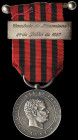Portugal, Overseas Distinguished Service Medal, 1891, silver medal, as awarded to junior officers, with engraved clasp, Combate de Macontene 21 de Jul...