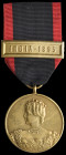 Portugal, Queen Amelia’s Medal for Overseas Campaigns, 1902, gold medal, by Bello, in silver gilt, as awarded to field officers, single clasp, India 1...