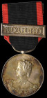 Portugal, Queen Amelia’s Medal for Overseas Campaigns, 1902, silver medal, by F. Costa, second large bust type and partial reverse wreath, as awarded ...