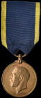 The Edward Medal (Mines) awarded to Mr. Joseph Harrison, of the Holmewood Colliery, near Chesterfield, for his ‘distinguished’ role in the rescue part...