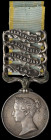 Crimea, 1854-56, no clasp, unnamed, edge bruise, very fine; together with clasps, Alma, Inkermann, Balaklava and Sebastopol solidly joined together an...