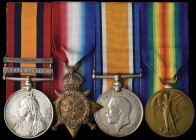 A Second Boer War and Great War Group of 4 awarded to Warrant Officer Class 1 John H. Kitchen, Army Ordnance Corps, comprising: Queen’s South Africa, ...