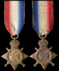 1914 Star (8833 Pte P. Lambe. R. Dub: Fus.), and 1914-15 Star (5987. Pte. R. Reynolds, I. Gds.); toned, good very fine (2) Private Patrick Lambe, of D...