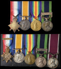A Great War 1914 Star, I.G.S. and Army Long Service and Good Conduct Group of 5 awarded to Armament Staff Sergeant E. Duffield, Royal Army Ordnance Co...
