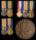 A Great War Trio & Plaque awarded to Private Walter Smith, Lincolnshire Regiment, late 41st Company, Royal Army Service Corps, who died on 2 December ...