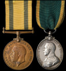 A Scarce Great War ‘Territorials’ Pair awarded to Sergeant Harry L. Pollitt, 5th Battalion, Manchester Regiment, late Royal Engineers, comprising: Ter...