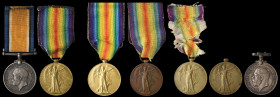 Miscellaneous Great War Medals (7), comprising: A Great War Pair awarded to Gunner A. S. Dick (126092 Gnr. A. S. Dick. R.A.); British War Medal (44691...