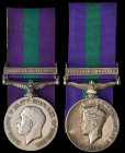 General Service (2), 1918-62, single clasp, Iraq (Pte. C. E. Bartlett R.A.O.C.), and Palestine 1945-48 (19191997 Pte. D. Bradley. R.A.O.C.), very fine...
