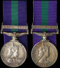 General Service (2), 1918-62, Arabian Peninsula (23686640 Pte. F. C. Hands. R.A.O.C.); and Canal Zone (22461261 Pte D A Boulton RAOC), almost extremel...