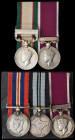 An I.G.S. ‘North West Frontier 1936-37’ and Army Long Service and Good Conduct Pair awarded to Staff Sergeant W. F. Cowell, Indian Army Ordnance Corps...