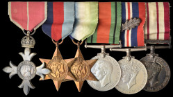 A WW2 M.i.D. and Post-War O.B.E. Group of 6 awarded to Commander Peter John Knowling, Royal Navy, who having served at Combined Operations H.Q. was la...