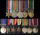 A WW2 Group of Palestine and Army L.S.G.C. Group of 7 to Sergeant A. J. Andrews, R.A.O.C., and a WW2 Malaya and Territorial Efficiency Group of 5 to W...