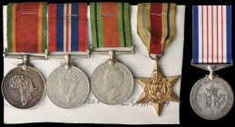 South African Second World War Group of 4 awarded to C320665 L.S. Afrika, comprising: Africa Star, Defence and War medals, Africa Service Medal, all o...