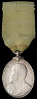 Militia Long Service and Good Conduct, E.VII.R. (4832 Gnr W. J. McPhillips. Antrim R.G.A. Mil.), lightly toned, tiny rim nick near suspension, otherwi...