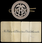 Boer War Memorabilia: Kitchener’s Horse Cap Badge, made from a hollowed out Z.A.R. halfcrown, 1894, very fine Lot is 0ffered with a small contemporary...