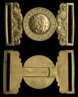 Boer War Memorabilia: Zuid Afrikaansche Republiek (Z.A.R.) Belt Buckle, 1895 two-piece model, as used in the Boer War, by John Leckie, Walsall, width ...