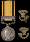 South Africa, 1877-79, single clasp, 1878-9 (1651 Pte E. Root. 1/13th Foot.), engraved in sloping capitals, also offered with two pieces of regimental...