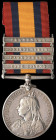 A Rare Q.S.A. and 4 clasps awarded to Petty Officer 1st Class Bartholomew Murphy, H.M.S. Doris, R.N., who was twice mentioned in despatches for his se...