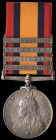 Queen’s South Africa, 1899-1902, second type reverse , 4 clasps, Defence of Ladysmith, Laing’s Nek, Belfast, Orange Free State (9320 Gnr: B. Black, 53...