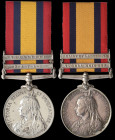 Queen’s South Africa (2), 1899-1902, both second type reverse , 2 clasps, Tugela Heights, Relief of Ladysmith (96562 Gnr: F. Richards, 4th M.B., R.G.A...