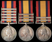 Queen’s South Africa (3), 1899-1902, all second type reverse , 2 clasps, Natal, Belfast (1940 Pte G. Collett, Devon: Regt); and 3 clasps, Cape Colony,...