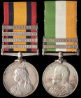 A Second Boer War Pair awarded to Private A. Matthew(s), 2nd Battalion Royal Scots Fusiliers, comprising: Queen’s South Africa, 1899-1902, second type...
