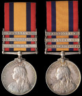 Queen’s South Africa (2), 1899-1902, third type reverse, 3 clasps, Natal, Orange Free State Transvaal (4756 Pte W. Canning. 1st Gloucester Regt); and ...