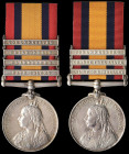 Queens South Africa (2), 1899-1902, both second type reverse, 4 clasps, Cape Colony, Paardeberg, Driefontein, Johannesburg (5592 Pte J. Harris. 2nd D....
