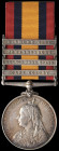 Queen’s South Africa, 1899-1902, second type reverse, 4 clasps, Cape Colony, Orange Free State, Johannesburg, Diamond Hill (4343 Pte H. Obria, Derby: ...