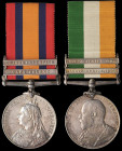 A Second Boer War Pair awarded to Serjeant W. Rowe, 1st Battalion, Royal Irish Rifles, comprising: Queen’s South Africa, 1899-1902, second type revers...