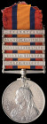 An Excellent Q.S.A. with 5 clasps awarded to Captain James Lionel Joyce Conry, Connaught Rangers, who was twice wounded, thrice mentioned in despatche...