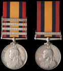 Queen’s South Africa (2), 1899-1902, both second type reverse, single clasp, Modder River (3331 Pte F. Johnson, A. & S. Highrs:); and 4 clasps, Cape C...