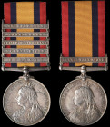 Queen’s South Africa (2), 1899-1902, both second type reverse, 5 clasps, Belmont, Modder River, Relief of Kimberley, Paardeberg, Driefontein (12818 Co...