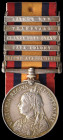 Queen’s South Africa, 1899-1902, 2nd type reverse with ghosted dates, 5 clasps, (in incorrect order) South Africa 1901, Cape Colony, Orange Free State...
